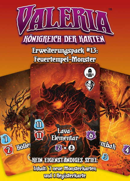 Valeria - Königreich der Karten: Erweiterungspack #13: Feuertempel-Monster