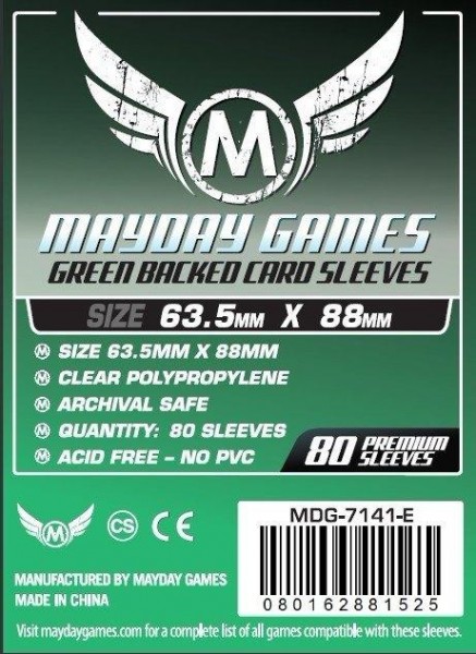 Mayday Premium Green Backed Card Game Size