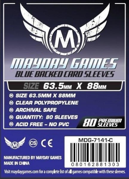 Mayday Premium Blue Backed Card Game Size