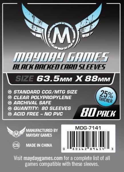 Mayday Premium Black Backed Card Game Size