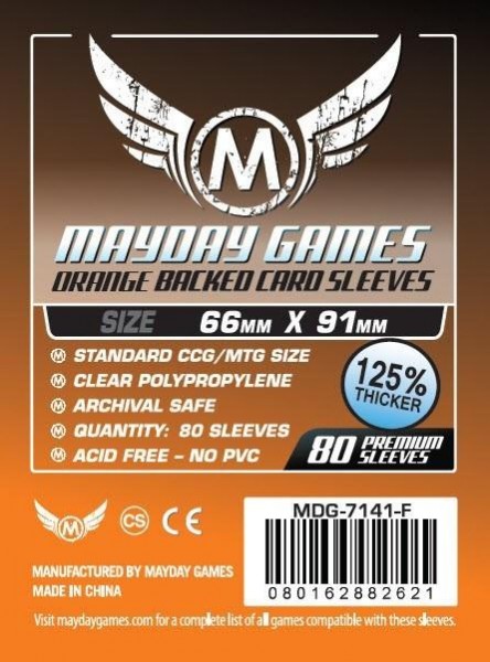 Mayday Premium Orange Backed Card Game Size